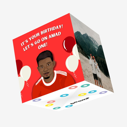 Mainoo Manchester United Birthday Confetti-exploding Greetings Card