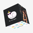 Oh This Again Cat Black Confetti-exploding Greetings Card