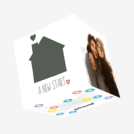 A New Start New Home Confetti-exploding Greetings Card