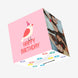 Cute Bird Birthday Pink Confetti-exploding Greetings Card