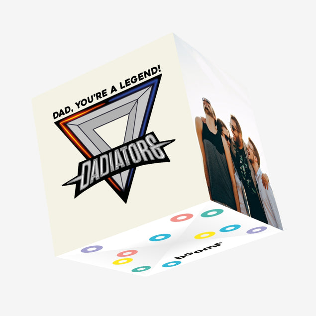 Dad, You're A Legend Funny Dadiators Confetti-exploding Greetings Card