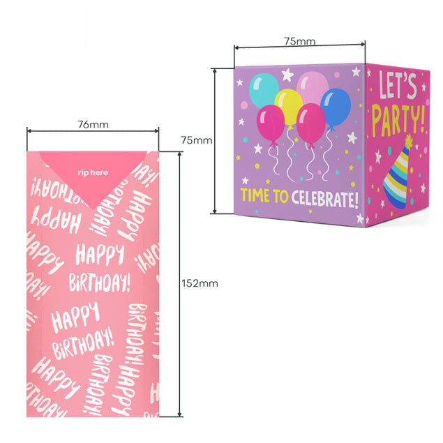 Twinkle Party Birthday Non-Personalised 5-Sided Confetti-exploding Greetings Card