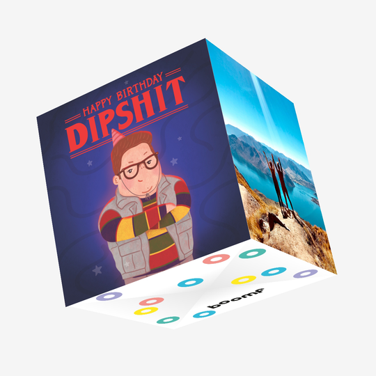 Happy Birthday Dipshit Stranger Things Confetti-exploding Greeting Card