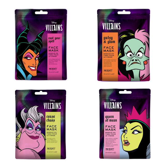 Mad Beauty Disney POP Villains Cosmetic Sheet Mask Collection