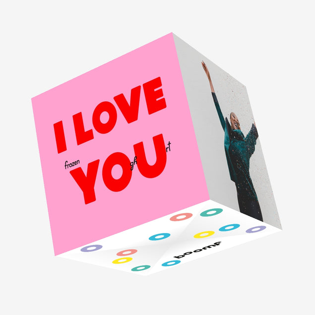 Funny I Love Frozen Yoghurt Love Confetti-exploding Greetings Card