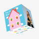 Happy New Home Pink House Confetti-exploding Greetings Card
