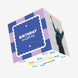 Birthday Wishes Modern Blue & Purple Confetti-exploding Greetings Card