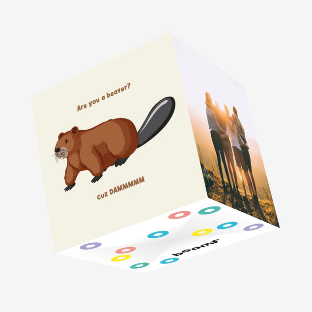 Are You A Beaver Cuz Dam Funny Confetti-exploding Greetings Card