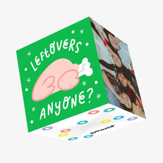 Leftovers Anyone? Funny Christmas Confetti-exploding Greetings Card