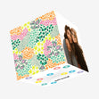Colourful Patchwork Pattern Confetti-exploding Greetings Card