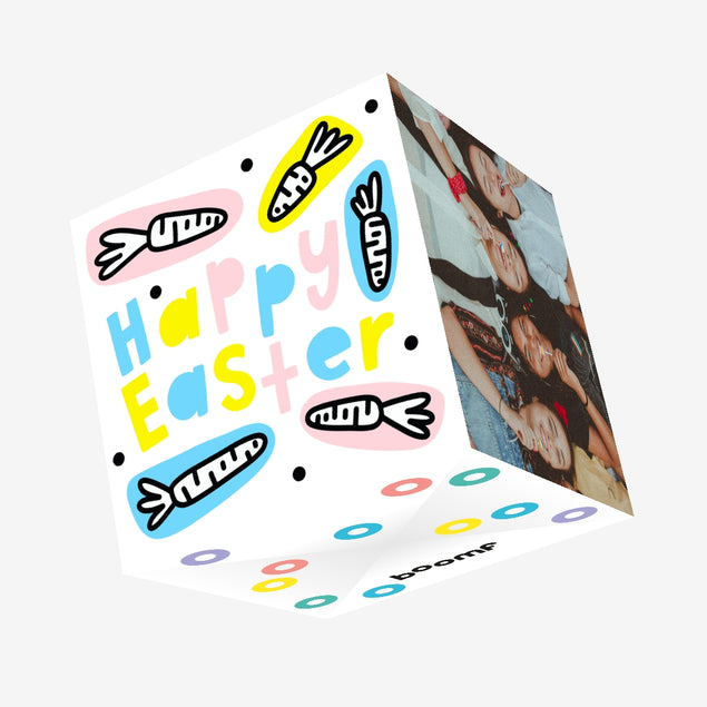 Little Carrots Easter Confetti-exploding Greetings Card