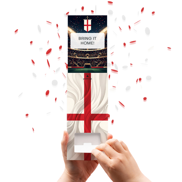 England Football World Cup Cannon Confetti Shooter Card