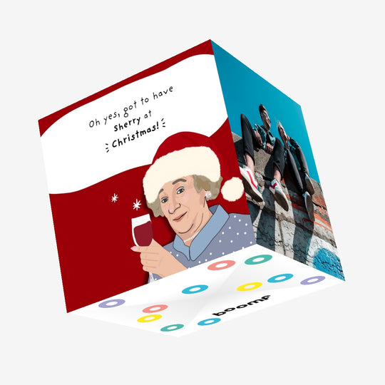 The Royle Family funny Nana Nan Norma Sherry at Christmas Christmas - for Royle Family Fans Confetti-exploding Greetings Card