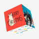 Merry Christmas Cat Red Confetti-exploding Greetings Card