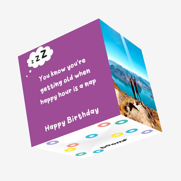 When Happy Hour Is A Nap - Funny Birthday Confetti-exploding Greetings Card