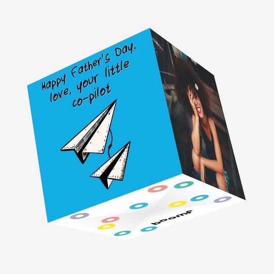 Happy Father's Day, Love, Your Little Co-Pilot Confetti-exploding Greetings Card