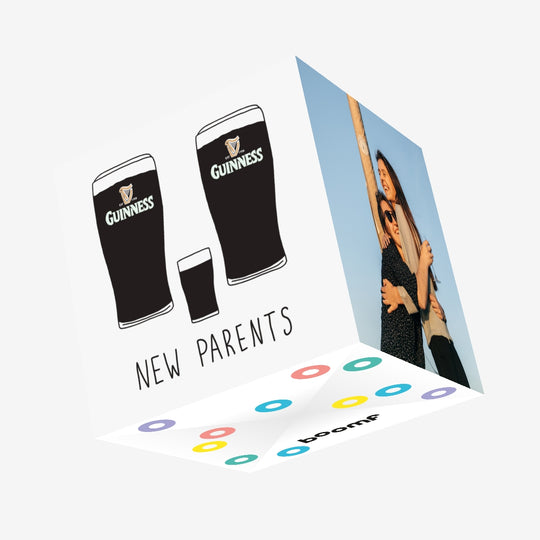 New Parents - Guinness-Themed Confetti-exploding Greetings Card