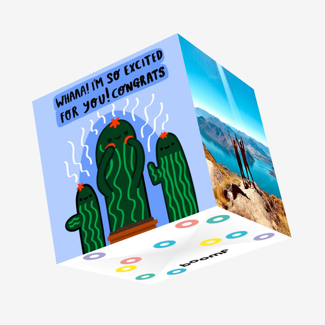 So Excited For You - Cacti Congratulations Confetti-exploding Greeting ...