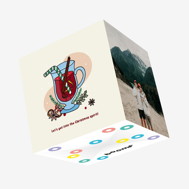 Let's Get Into The Christmas Spirit! Mulled Wine Confetti-exploding Greetings Card