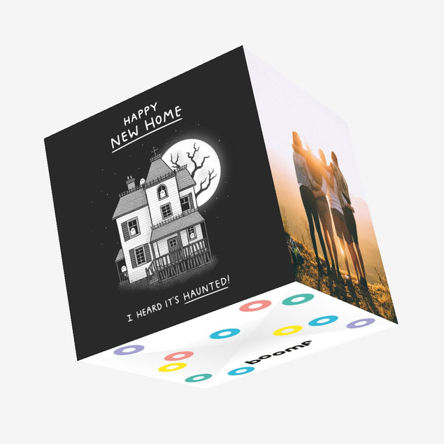 Happy New Haunted Home Confetti-exploding Greetings Card