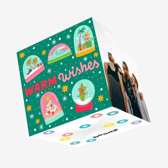 Warm Wishes Christmas Confetti-exploding Greetings Card