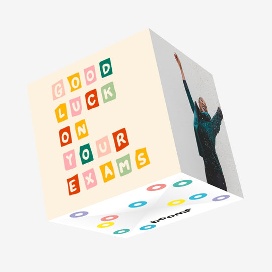 Good Luck On Your Exams Confetti-exploding Greetings Card