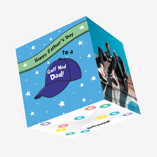 Golf Mad Dad - Happy Father's Day Confetti-exploding Greetings Card