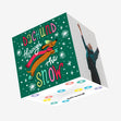 Dachund Through The Snow Confetti-exploding Greetings Card
