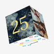25th Birthday Abstract Design Confetti-exploding Greetings Card