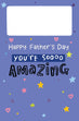 Father's Day Cannon Confetti Shooter Card