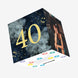 40th Birthday Abstract Design Confetti-exploding Greetings Card