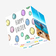 Multicoloured Eggs Easter Confetti-exploding Greetings Card
