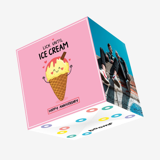 Happy Anniversary Lick Until Ice Cream Confetti-exploding Greetings Card