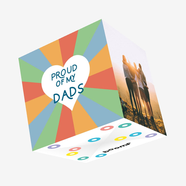 Proud Of My Dads Confetti-exploding Greetings Card