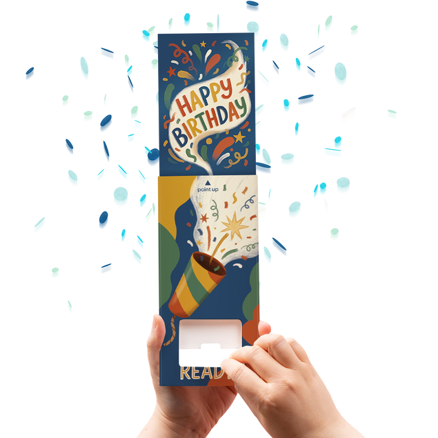Ready To Celebrate Non-personalised Birthday Cannon Confetti Shooter Card