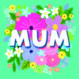 Mum Floral Design Confetti-exploding Greetings Card