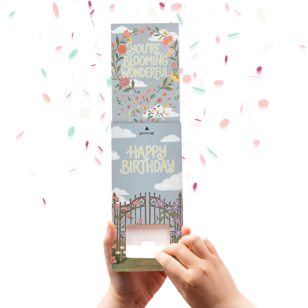 Blooming Wonderful Non-personalised Birthday Cannon Confetti Shooter Card