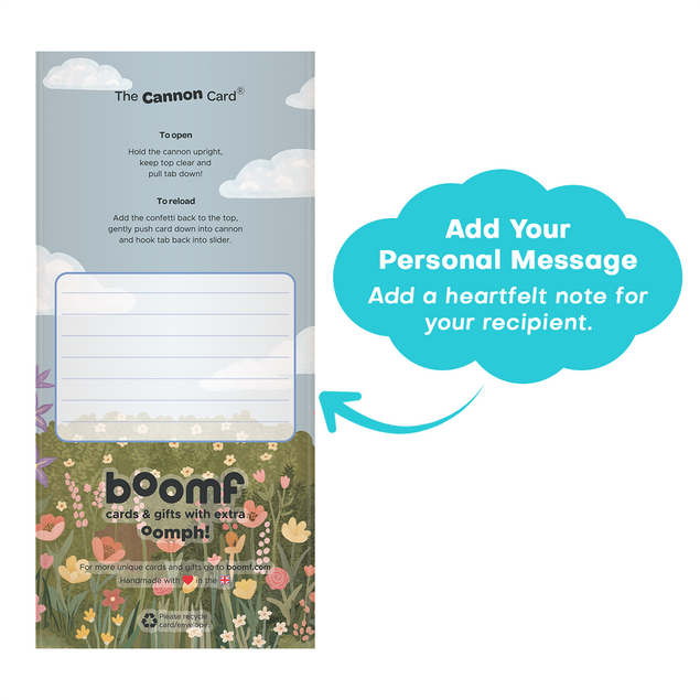Blooming Wonderful Non-personalised Birthday Cannon Confetti Shooter Card