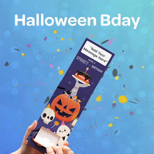 Halloween Birthday Cannon Confetti Shooter Card