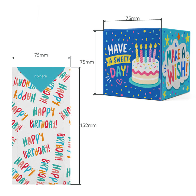 Birthday Cake Non-Personalised 5-Sided Confetti-exploding Greetings Card