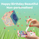 Happy Birthday Beautiful Non-Personalised 5-Sided Confetti-exploding Greetings Card