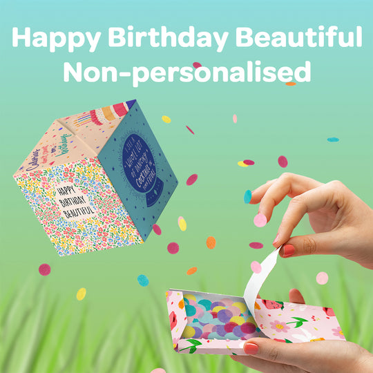 Happy Birthday Beautiful Non-Personalised 5-Sided Confetti-exploding Greetings Card