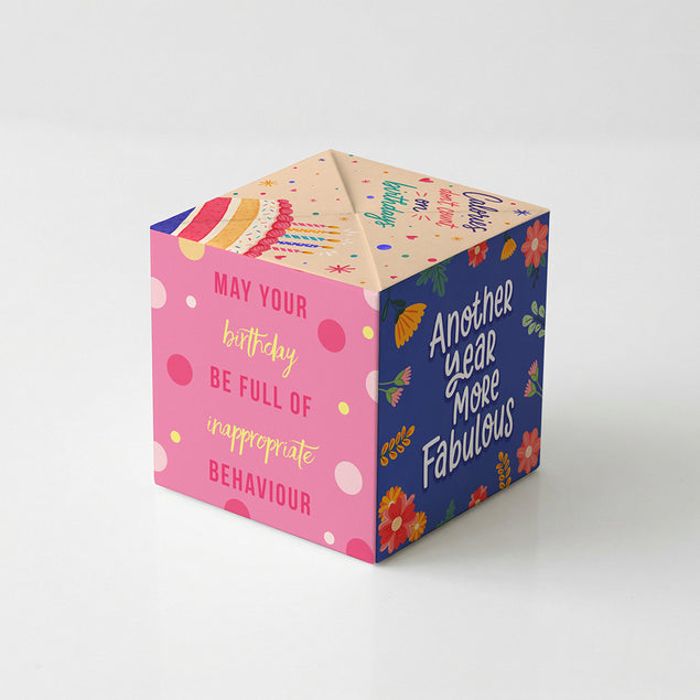 Happy Birthday Beautiful Non-Personalised 5-Sided Confetti-exploding Greetings Card