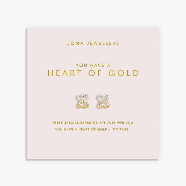 Joma Jewellery 'You Have a Heart of Gold' Earrings