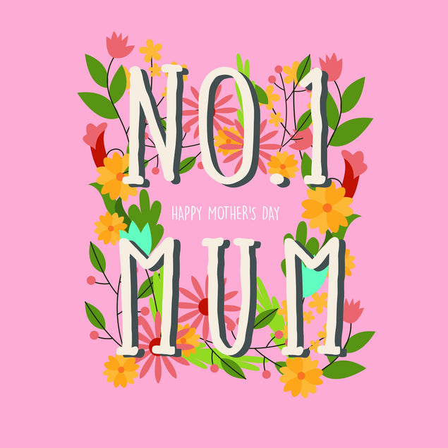 No. 1 Mum Happy Mother's Day Confetti-exploding Greetings Card