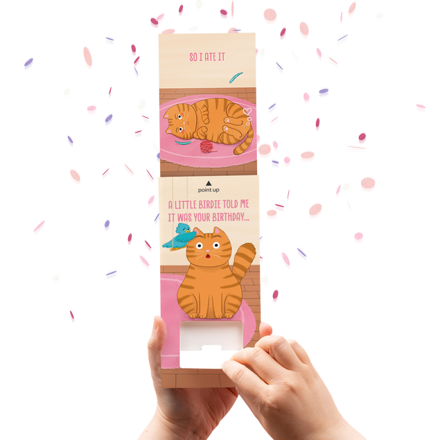 A Little Birdie Non-personalised Birthday Cannon Confetti Shooter Card