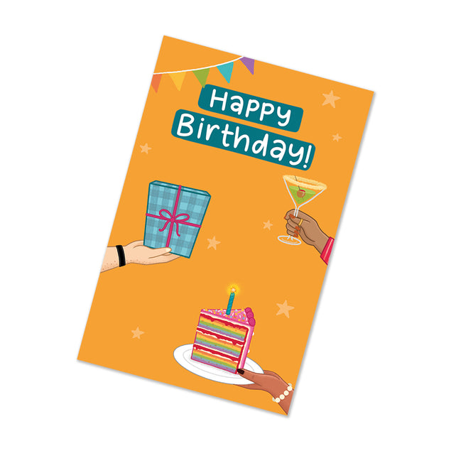 Birthday Cake Non-personalised Cannon Confetti Shooter Card