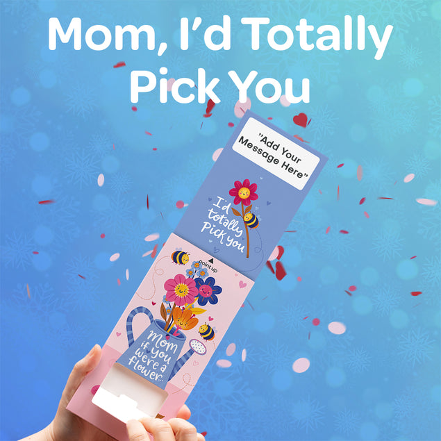 Mom Flowers Cannon Confetti Shooter Card