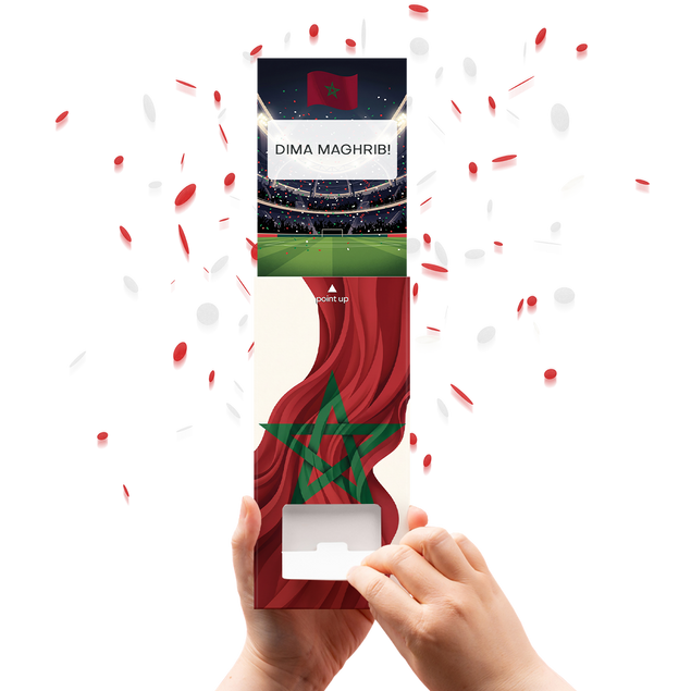 Morocco Football World Cup Cannon Confetti Shooter Card