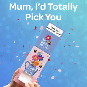 Mum Flowers Birthday Cannon Confetti Shooter Card